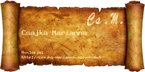 Csajka Marianna névjegykártya